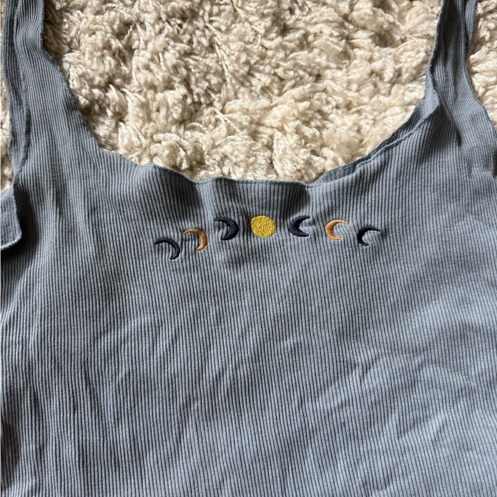 Forever 21 Gray Moon Phase Tank Top - Picture 3 of 5